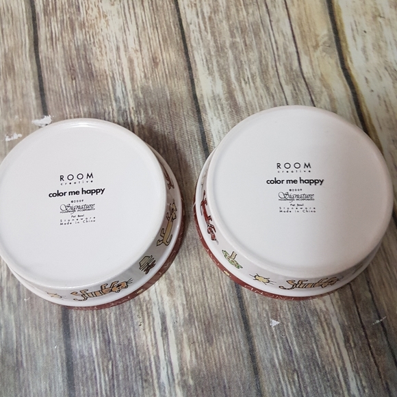 Set of 2 Cat Bowl Color Me Happy - Picture 3 of 5